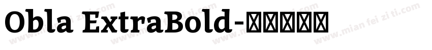 Obla ExtraBold字体转换